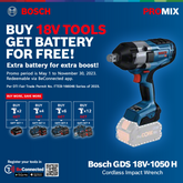 Bosch GDS 18V-1050 H Professional Cordless Impact Wrench (Bare Tool)